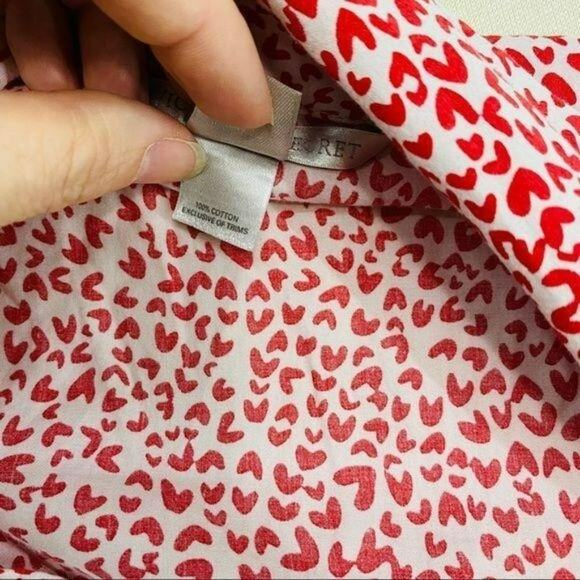 Victoria's Secret Heart Print Button Front Pajama Small - Picture 4 of 5